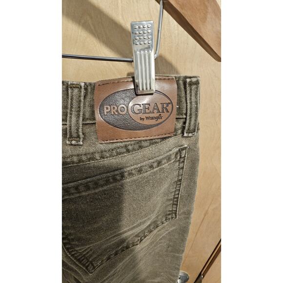 Wrangler Pro Gear Hunting Pants Canvas Brush Guard Brown 36x30 Double Knee Duck - Picture 7 of 9